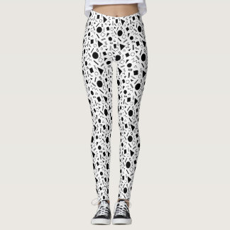Retro-geometrische Formen Muster Leggings