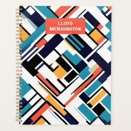 Retro geometrische Formen personalisiert Planer 20