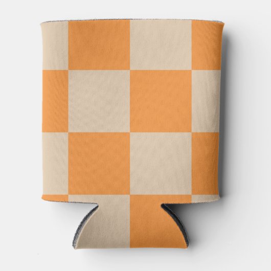 Retro geometrische Karos für das Orange-Prüfbrett Dosenkühler (Vorderseite)