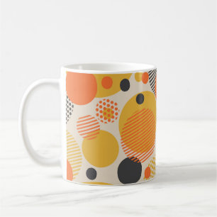 Retro geometrische Kreise: 60er Jahre Vintage Kaffeetasse