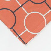 Retro-geometrische Kreise Gittermuster-Kunst Fleecedecke (Ecke)