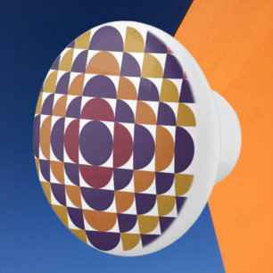 Retro geometrische Kreise Keramikknopf Keramikknauf