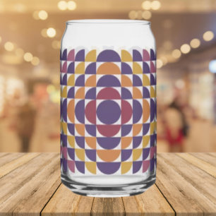 Retro geometrische Kreise können glänzen   Mitte d Dosenglas