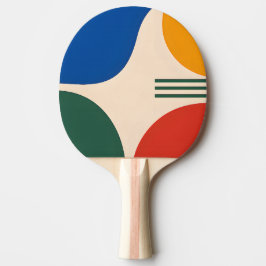 Retro-geometrische kreisförmige abstrakte Ping-Pon Tischtennis Schläger