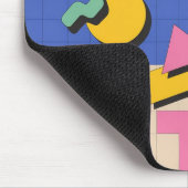 Retro-geometrische Mauspad im Memphis-Stil (Ecke)
