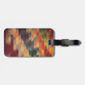 Retro geometrische mutige Streifen getragene Gepäckanhänger (Rückseite horizontal)