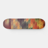 Retro geometrische mutige Streifen getragene Skateboard (Horizontal)