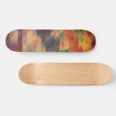 Retro geometrische mutige Streifen getragene Skateboard (Horizontal)