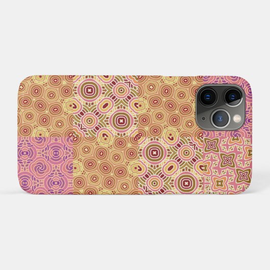 Retro-geometrische Patchwork  Case-Mate iPhone Hülle (Rückseite (Horizontal))