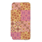 Retro-geometrische Patchwork Incipio iPhone Geldbeutel-Hülle (Folio Vorderseite)