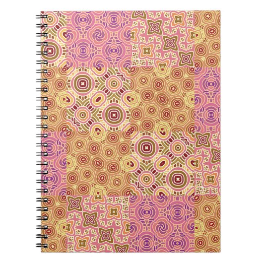 Retro-geometrische Patchwork Notizblock (Vorderseite)