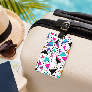 Retro-geometrische Pop-Art-Polka-Dots Gepäckanhänger