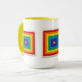 Retro-geometrische Pop-Art Tasse (Vorderseite Links)
