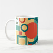 Retro-geometrische Risographen-Style Abstract-Desi Kaffeetasse (Links)