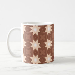 Retro-geometrische Sternenexplosion Klassischer Be Kaffeetasse