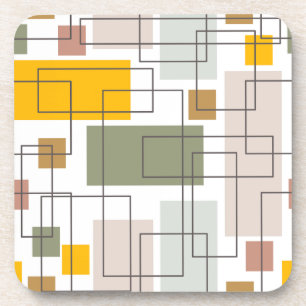 Retro-Geometrischer-Abstract-Coaster aus dem mittl Getränkeuntersetzer