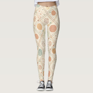 Retro-geometrischer Kreis Abstract im Stil der M Leggings