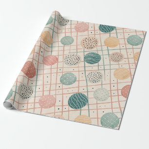 Retro-geometrischer Kreis Abstrakt aus der Mitte Geschenkpapier