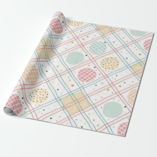 Retro geometrischer Kreis   Abstraktes Design der  Geschenkpapier