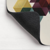 Retro geometrischer Würfel-Hintergrund Mousepad (Ecke)