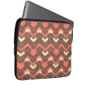 Retro-geometrisches Chevron-Muster Mitte des 20. J Laptopschutzhülle (Vorne Rechts)