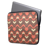 Retro-geometrisches Chevron-Muster Mitte des 20. J Laptopschutzhülle (Vorderseite Links)