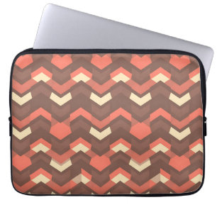 Retro-geometrisches Chevron-Muster Mitte des 20. J Laptopschutzhülle