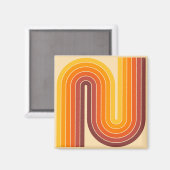 Retro-geometrisches Doppelbogen-Design Magnet (Vorderseite/Rückseite)