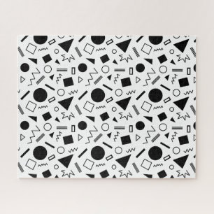 Retro-geometrisches Formenmuster Puzzle