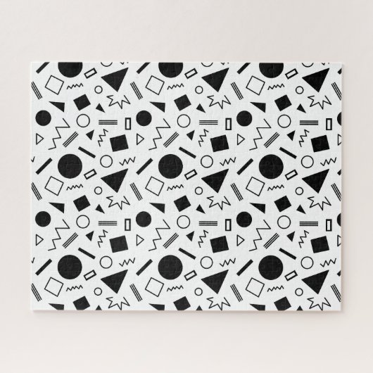 Retro-geometrisches Formenmuster Puzzle (Horizontal)