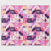 Retro-Geometrisches Geschenkpapier (Flach)