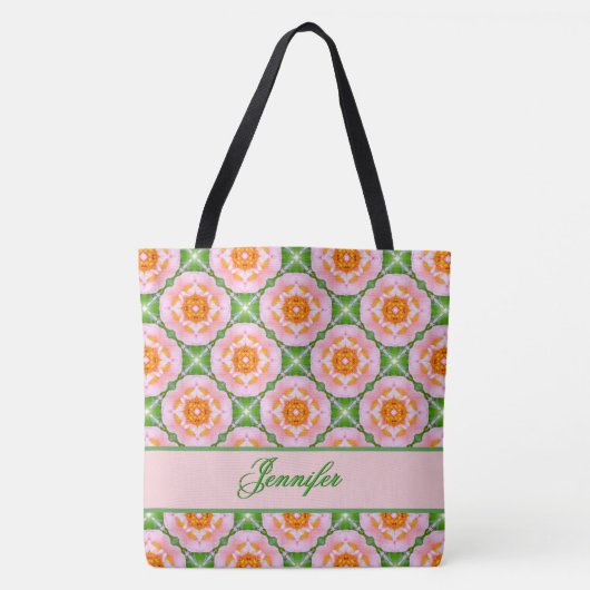 Retro geometrisches mit Blumenmuster Tasche (Vorderseite)