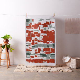 Retro geometrisches Mosaik-abstrakte Kunst #5 Stoff