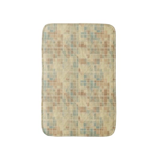 Retro geometrisches Muster 2 Badematte (Vorderseite Vertikal)