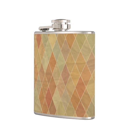 Retro geometrisches Muster 2 Flachmann (Links)