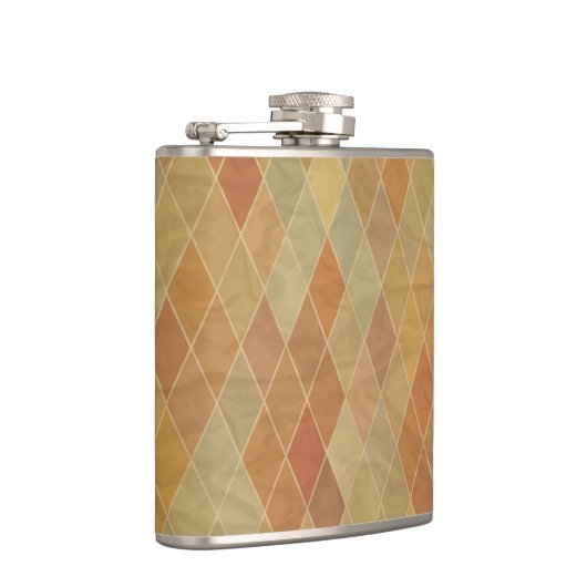 Retro geometrisches Muster 2 Flachmann (Rechts)