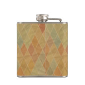 Retro geometrisches Muster 2 Flachmann (Rückseite)