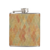 Retro geometrisches Muster 2 Flachmann (Vorderseite)