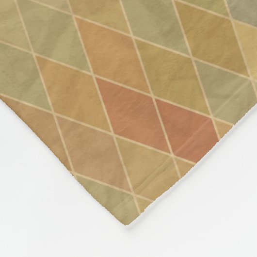 Retro geometrisches Muster 2 Fleecedecke (Ecke)