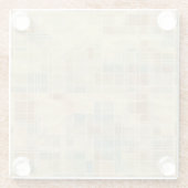 Retro geometrisches Muster 2 Glasuntersetzer (Rückseite)