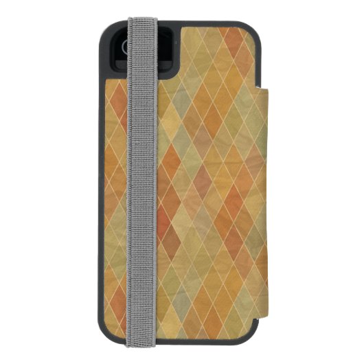 Retro geometrisches Muster 2 Incipio iPhone Geldbeutel-Hülle (Folio Rückseite)
