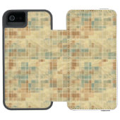 Retro geometrisches Muster 2 Incipio iPhone Geldbeutel-Hülle (Folio Geöffnet)