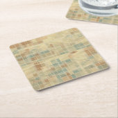 Retro geometrisches Muster 2 Rechteckiger Pappuntersetzer (angewinkelt)