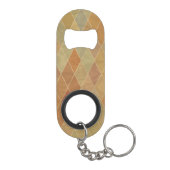 Retro geometrisches Muster 2 Schlüsselbund Flaschenöffner (Rückseite)