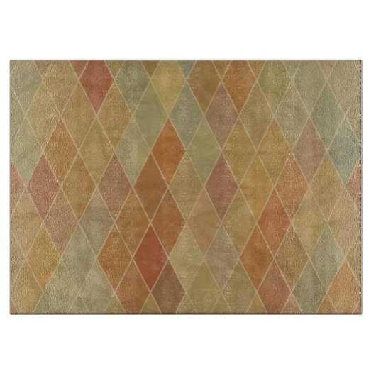 Retro geometrisches Muster 2 Schneidebrett (Vorderseite)
