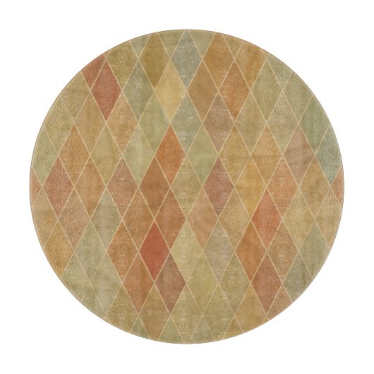 Retro geometrisches Muster 2 Schneidebrett (Vorderseite)