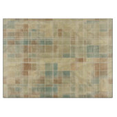 Retro geometrisches Muster 2 Schneidebrett (Vorderseite)