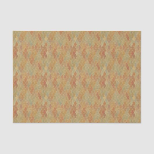 Retro geometrisches Muster 2 Seidenpapier (Vorderseite)