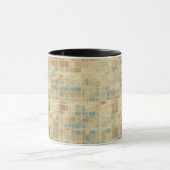 Retro geometrisches Muster 2 Tasse (Zentrum)