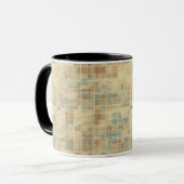 Retro geometrisches Muster 2 Tasse (Vorderseite Links)